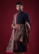 Groom Wear Indoweatern In navy Blue Color